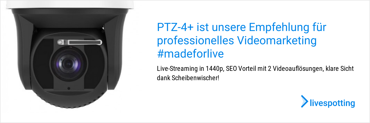 Unsere Empfehlung für 2021 ist die Livecam mit Scheibenwischer. Niedrigere Kosten und längere Reinigugnsintervalle bedeuten weniger Personalaufwand und mehr Videomarketing für Ihren Standort.