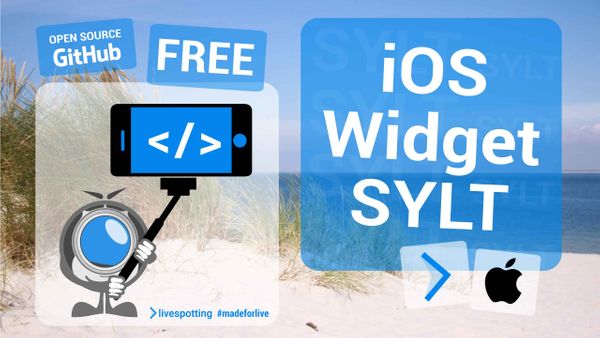 Open-Source-Software im Einsatz! Ein kostenloses Homescreen-Widget für iOS, das livespotting Webcams von Sylt anzeigt.
