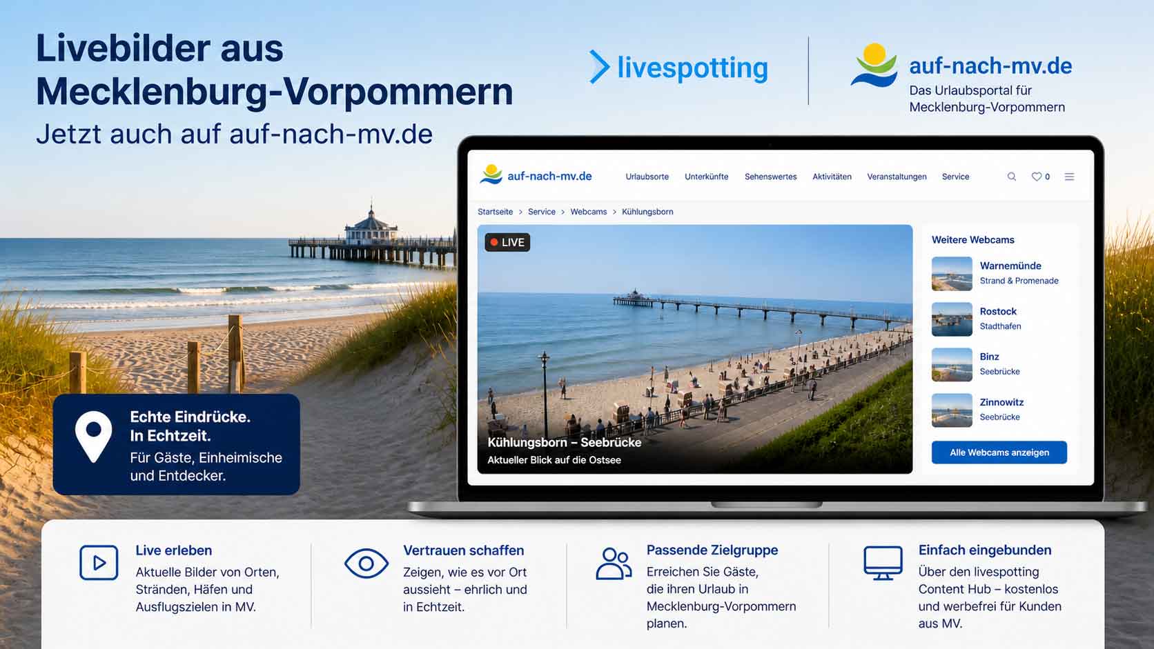 Ostseelive, wir erweitern den Content Hub für Livestreams aus Meck-Pomm.