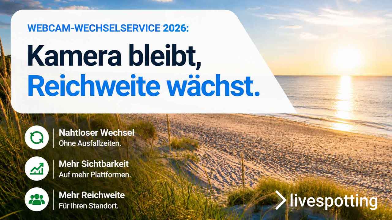 Webcam-Wechselservice 2026: Kamera bleibt, Reichweite wächst